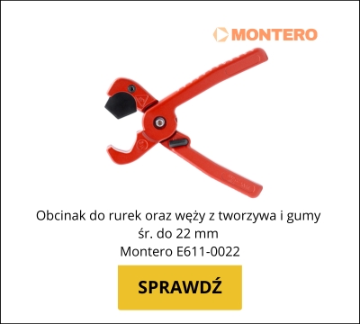 Obcinak do rurek oraz wezy z tworzywa i gumy sr do 22mm Montero